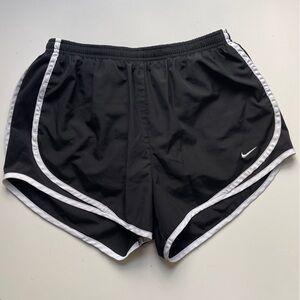 Nike Women's Dri- Fit Black and White Athletic Shorts Size M